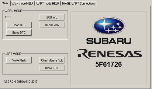Подробнее о "Subaru SRS с Renesas R5F61726"