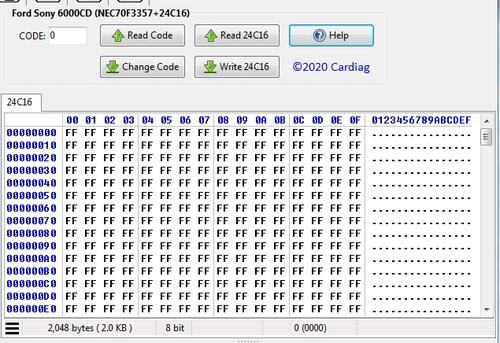 Подробнее о "Ford 6000CD Code (NEC70F3357+24C16) OBD2"